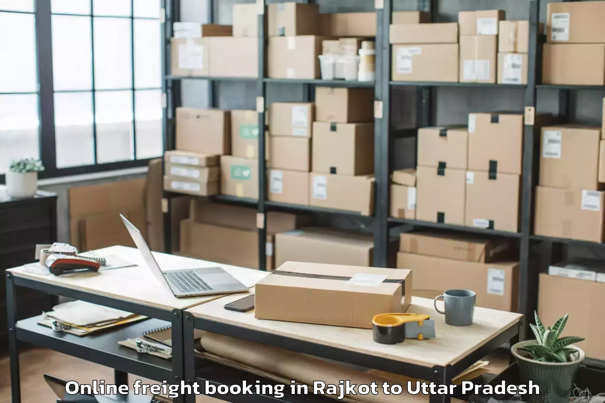 Expert Rajkot to Mehdawal Online Freight Booking